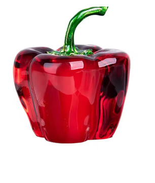 Kristallen Chili Peper Ornament – Decoratief Glasbeeldje voor Interieur