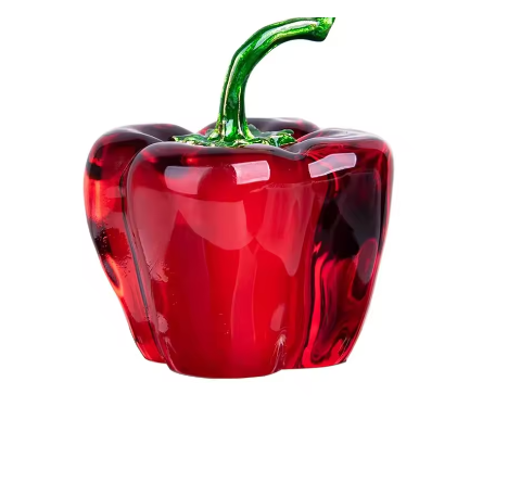 Kristallen Chili Peper Ornament – Decoratief Glasbeeldje voor Interieur