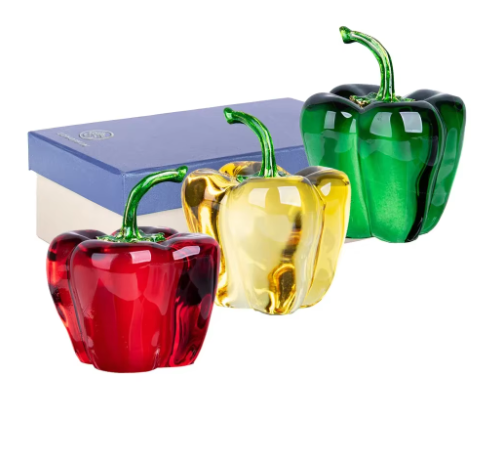 Kristallen Chili Peper Ornament – Decoratief Glasbeeldje voor Interieur