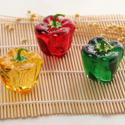 Kristallen Chili Peper Ornament – Decoratief Glasbeeldje voor Interieur