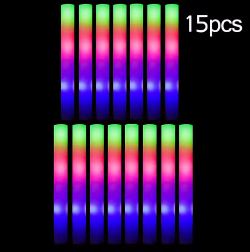 LED Glow Sticks Feeststaven – RGB Schuim Lichtstokken voor Feesten en Evenementen