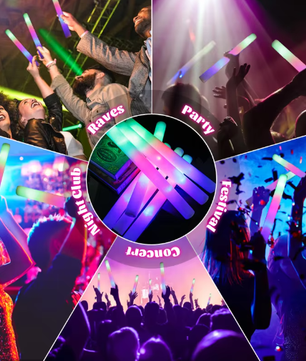 LED Glow Sticks Feeststaven – RGB Schuim Lichtstokken voor Feesten en Evenementen