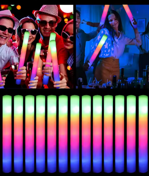 LED Glow Sticks Feeststaven – RGB Schuim Lichtstokken voor Feesten en Evenementen