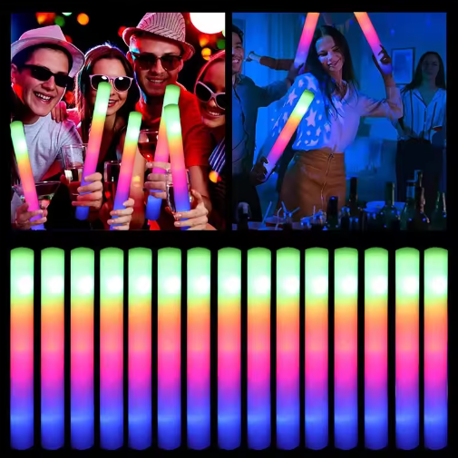 LED Glow Sticks Feeststaven – RGB Schuim Lichtstokken voor Feesten en Evenementen