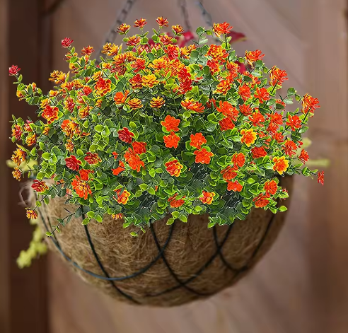 Set van 5 Kunstbloemen voor Buiten – UV-Bestendige Decoratieve Tuinplanten