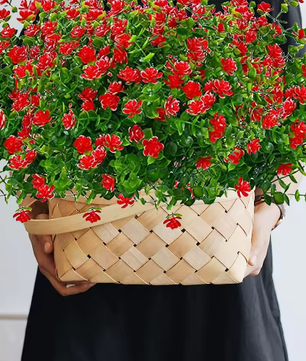 Set van 5 Kunstbloemen voor Buiten – UV-Bestendige Decoratieve Tuinplanten