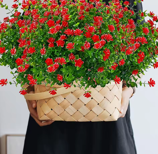 Set van 5 Kunstbloemen voor Buiten – UV-Bestendige Decoratieve Tuinplanten