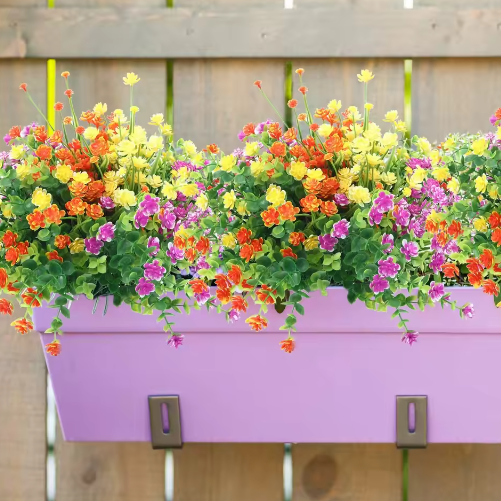 Set van 5 Kunstbloemen voor Buiten – UV-Bestendige Decoratieve Tuinplanten