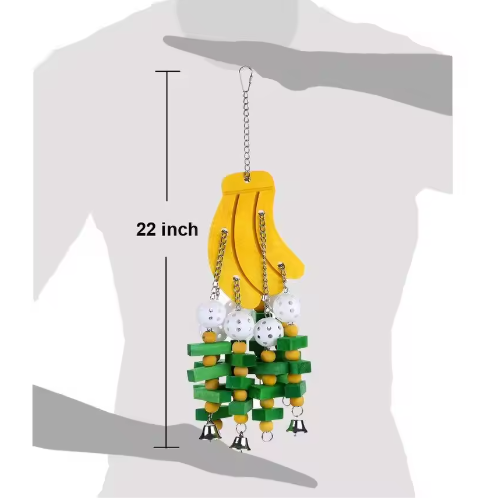 Papegaaien Speelgoedset – Houten Klim- en Schommelspeelgoed voor Vogels met Touw en Hangaccessoires