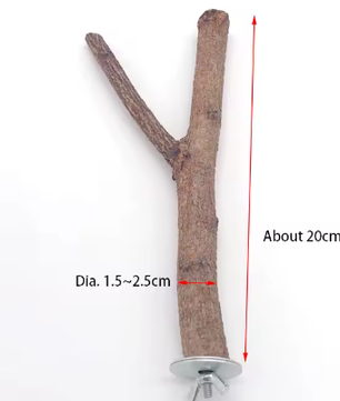Natuurlijke Houten Vogel Zitstok – Papegaai Zitstok met Platform voor Vogelkooi