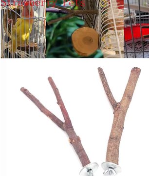 Natuurlijke Houten Vogel Zitstok – Papegaai Zitstok met Platform voor Vogelkooi