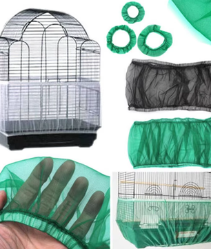 Mesh Vogelkooi Cover – Nylon Zaadvanger en Stofdichte Vogelkooi Bescherming