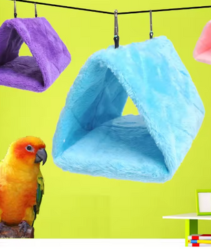 Pluche Vogel Hangmat Tent – Warm Vogelbed voor Papegaaien en Vogelkooien