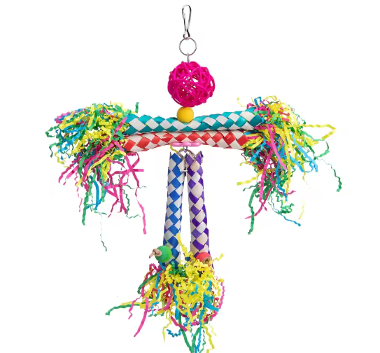 Set van 5 Vogel Versnipper Speelgoed – Hangend Kauw- en Foerageerspeelgoed voor Papegaaien