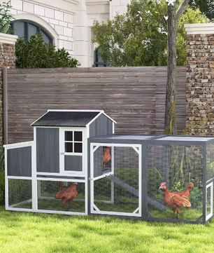 Houten Kippenhok met Nestbox en Buitenren – Ruim Pluimvee Verblijf