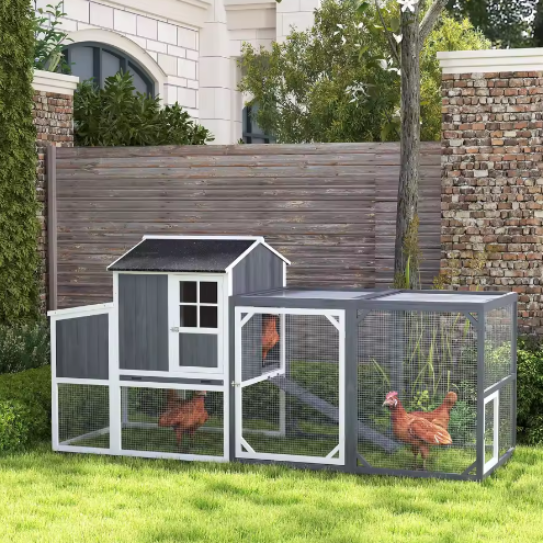 Houten Kippenhok met Nestbox en Buitenren – Ruim Pluimvee Verblijf