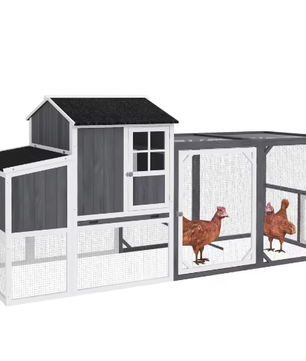 Houten Kippenhok met Nestbox en Buitenren – Ruim Pluimvee Verblijf