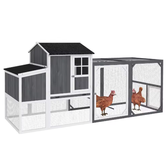 Houten Kippenhok met Nestbox en Buitenren – Ruim Pluimvee Verblijf