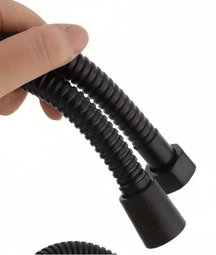 Zwarte RVS Doucheslang met Universele G1/2 Aansluiting – Flexibele Douche Slang