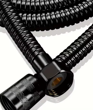 Zwarte RVS Doucheslang met Universele G1/2 Aansluiting – Flexibele Douche Slang