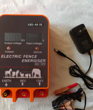 Schrikdraadapparaat 5–10 km met LCD Display – Elektrische Afrastering Energizer 12V