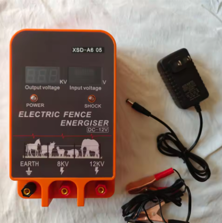 Schrikdraadapparaat 5–10 km met LCD Display – Elektrische Afrastering Energizer 12V