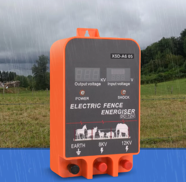 Schrikdraadapparaat 5–10 km met LCD Display – Elektrische Afrastering Energizer 12V