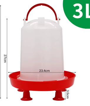 Automatische Kippen Voer- en Wateremmer 3 L – Pluimvee Dispenser