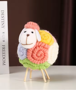 Vilten Schapen Decoratie – Kawaii Beeldje voor Huis en Kamer
