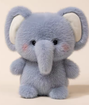 Schattige Pluche Olifant Knuffel – Zachte Dierenknuffel voor Bureau, Decoratie en Kinderen (16 cm)