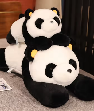 Grote Panda Knuffel – Zacht Pluche Panda Kussen en Knuffel voor Kinderen (60–120 cm)
