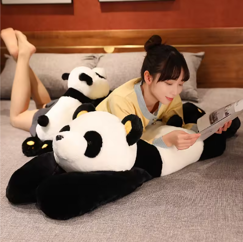 Grote Panda Knuffel – Zacht Pluche Panda Kussen en Knuffel voor Kinderen (60–120 cm)