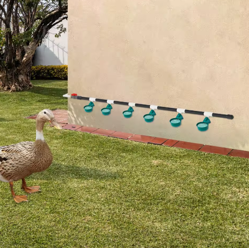 Automatische Kippendrinkerset met 9 Drinkkommen – Gevogelte Watersysteem met Vlotterklep