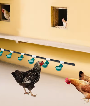 Automatische Kippendrinkerset met 9 Drinkkommen – Gevogelte Watersysteem met Vlotterklep