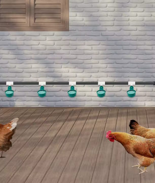 Automatische Kippendrinkerset met 9 Drinkkommen – Gevogelte Watersysteem met Vlotterklep