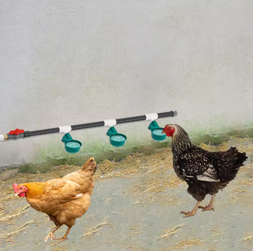 Automatische Kippendrinkerset met 9 Drinkkommen – Gevogelte Watersysteem met Vlotterklep