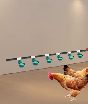 Automatische Kippendrinkerset met 9 Drinkkommen – Gevogelte Watersysteem met Vlotterklep