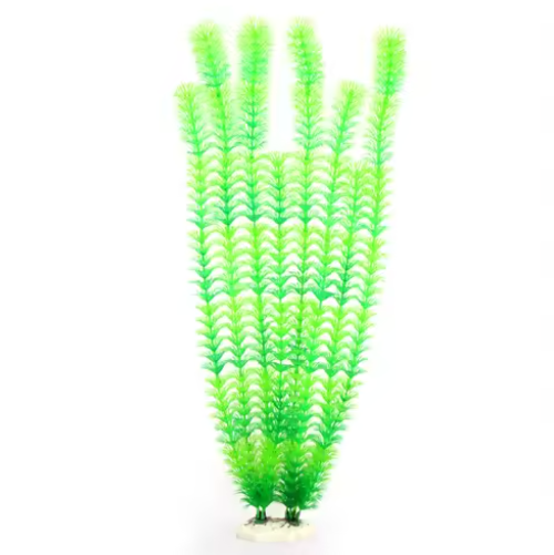 Grote Kunstmatige Aquariumplant – 50 cm Onderwater Watergras Decoratie met Keramische Basis