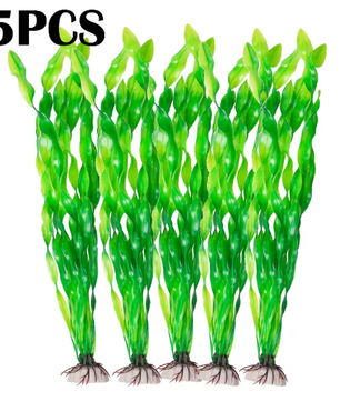 Set Kunstmatige Aquariumplanten – Plastic Zeewier en Watergras Decoratie (5 of 10 Stuks)