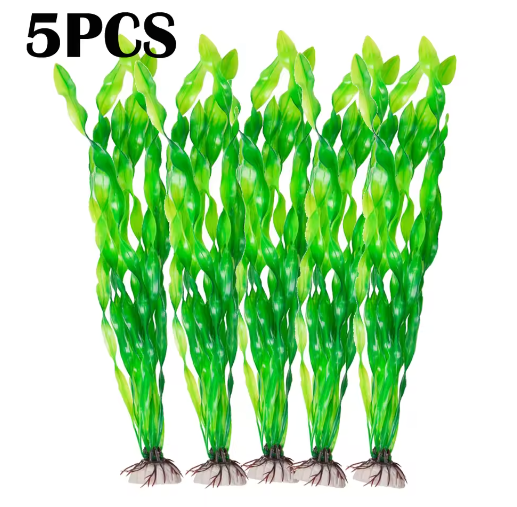 Set Kunstmatige Aquariumplanten – Plastic Zeewier en Watergras Decoratie (5 of 10 Stuks)