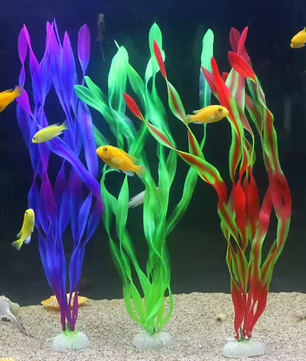 Set Kunstmatige Aquariumplanten – Plastic Zeewier en Watergras Decoratie (5 of 10 Stuks)