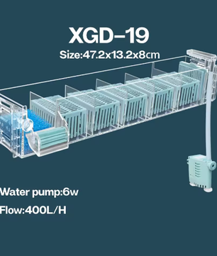 Aquarium Waterval Topfilter – Meerlaags Filtersysteem met Zuurstofcirculatie