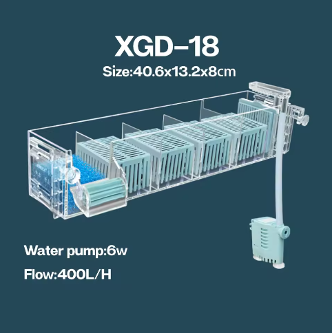 Aquarium Waterval Topfilter – Meerlaags Filtersysteem met Zuurstofcirculatie