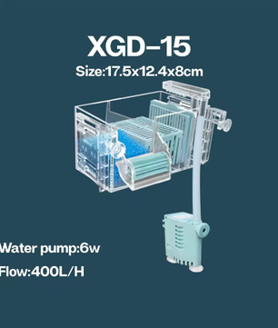 Aquarium Waterval Topfilter – Meerlaags Filtersysteem met Zuurstofcirculatie