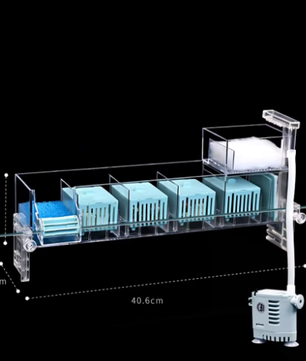 Aquarium Waterval Topfilter – Meerlaags Filtersysteem met Zuurstofcirculatie
