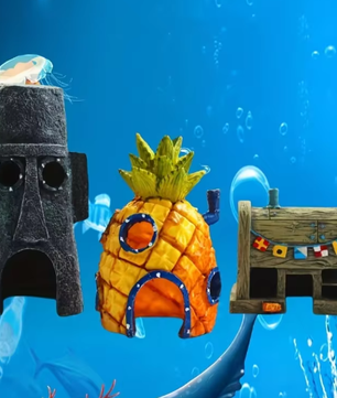 Aquarium Mini Landschap Decoratie – Schuilplaats Ornament voor Vissen en Garnalen