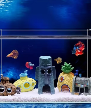 Aquarium Mini Landschap Decoratie – Schuilplaats Ornament voor Vissen en Garnalen