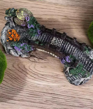Aquarium Brug Decoratie – Hars Prieel en Rotstuin Ornament voor Vissentank