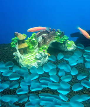 Aquarium Brug Decoratie – Hars Prieel en Rotstuin Ornament voor Vissentank