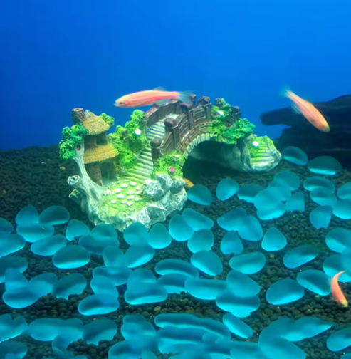 Aquarium Brug Decoratie – Hars Prieel en Rotstuin Ornament voor Vissentank